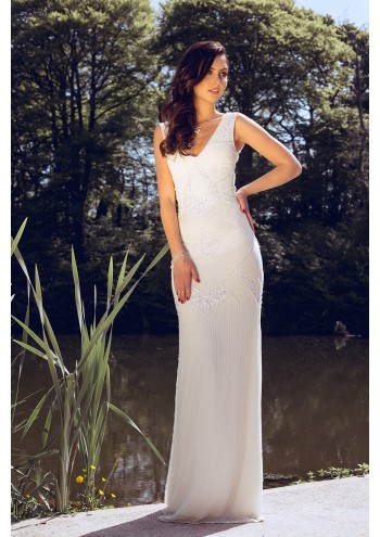 Ivory Bridal Fully Beaded Dynasty Dress 1013025