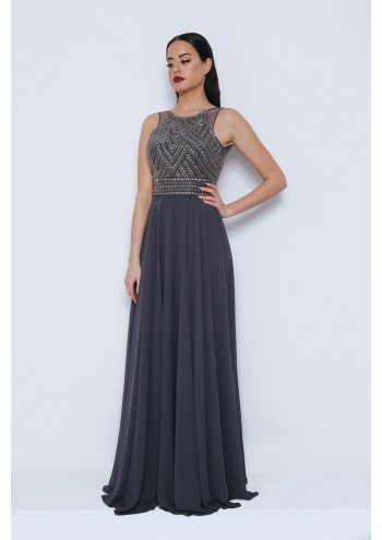 Cidatma Pewter Long Dress 1013431 Front