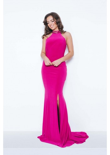 Katen Magenta Long Dress 1023403 Front
