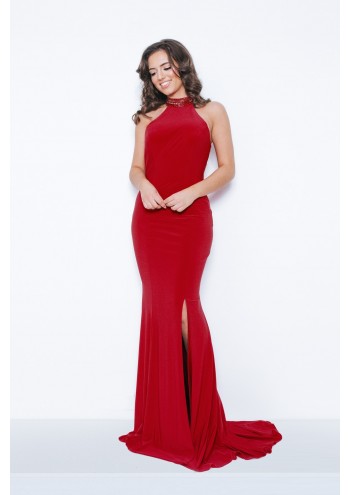 Katen Cherry Red Long Dress 1023403