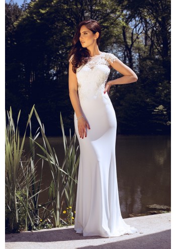 Ivory Cap Sleeves Dynasty Bridal Dress 1033201
