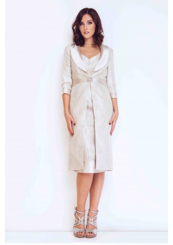 Champagne Mother of The Bride or Groom Dress and Jacket Dynasty 1073024