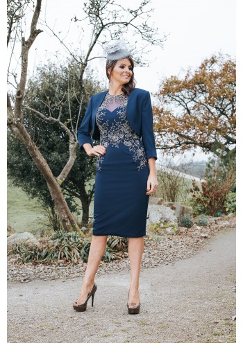 Mimosa Navy short dress & jacket style 1073305